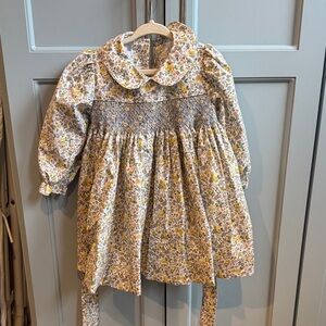 Little English Floral Long Sleeve Dress